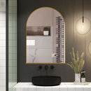 Arched Recessed Medicine Cabinet, Metal Framed Bathroom Wall Cabinet With Mirror And Adjustable Shelves, Wall Mirror With Storage For Bathroom by HouseOfZazla