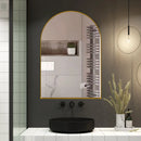 Arched Recessed Medicine Cabinet, Metal Framed Bathroom Wall Cabinet With Mirror And Adjustable Shelves, Wall Mirror With Storage For Bathroom by Unique Piece Furniture