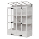 TOPMAX 78-Inch Wooden Greenhouse with Skylights and Folding Shelves by HouseOfZazla