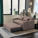3 In 1 Convertible Sleeper Sofa Bed, Modern Fabric Loveseat Futon Sofa Couch With Pullout Bed, Small Love Seat Lounge Sofa With Reclining Backrest, Furniture For Living Room by HouseOfZazla