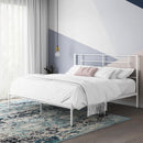 Praxis - King Bed With Simple Headboard - White by HouseOfZazla