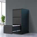 Durable Metal 3 Drawer File Cabinet With Lock For Office Storage by HouseOfZazla