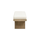 Bella - Upholstered Modern Accent Bench - Ivory White by HouseOfZazla