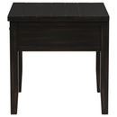 Sutter - 1 Drawer Square End Table - Dark Brown by HouseOfZazla