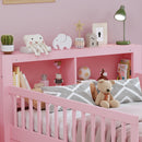 Bed With Headboard Storage Rack, 2 Under Bed Drawers, 3 Side Guardrails For Safety by Unique Piece Furniture