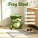 12'' Cute Frog Statue With Lotus Leaf Hat