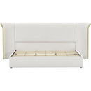 King Size Luxury Wing‑Back Upholstered Bed Frame