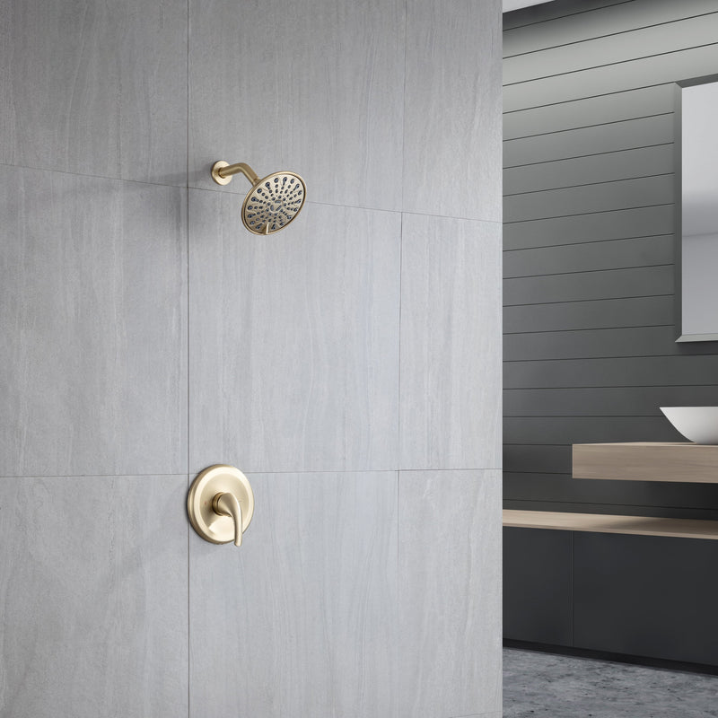 6 In. 6-Spray Balancing Shower Head Shower Faucet