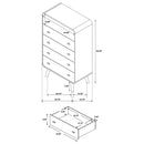 Winston - 5 Drawer Bedroom Chest - Wood by HouseOfZazla