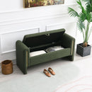 Modern Teddy Upholstered Large Bed End Bench With Arms And Storage by Unique Piece Furniture