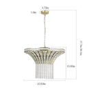 8-Light 23.6' Wide Crystal Waterfall Chandelier