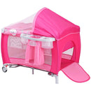 Foldable Baby Crib Playpen with Mosquito Net and Bag by LJGDeals