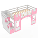 Loft Bed With Storage Staircase And Windows by HouseOfZazla