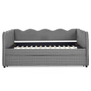 Gingham Daybed With USB Charging Port, Wave-Shaped Design by Unique Piece Furniture