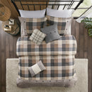 7 Piece Herringbone Comforter Set Neutral California King