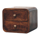 Solid Wood Mini Curved California Nightstand