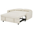 Pull-Out 2 Seat Modern Sleeper Sofa With 2 Throw Pillows And USB Ports by HouseOfZazla
