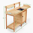 Outdoor Potting Bench Table With Sink, Garden Workstation by HouseOfZazla