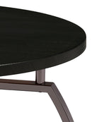 Dacre 2-piece Round Coffee and End Table Set Dark Charcoal