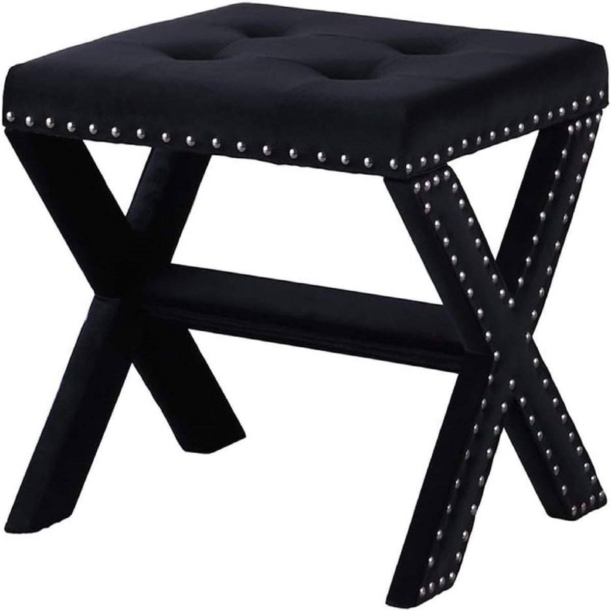Upholstered Accent Bench With Nailhead Trim, photo 3 of 23