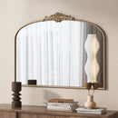 Vintage Arched Gold Mirror: 40'x30' Antique Brass Frame by HouseOfZazla