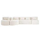 Upholstered Sofa Free Combined Sofa Couch With 2 Chaise Lounge And Five Back Pillows For Living Room by HouseOfZazla