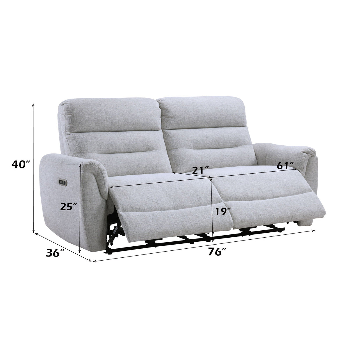 Eastre - Power Motion Sofa With USB Port - Gray, photo 3 of 4
