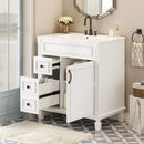 Bathroom Vanity With Sink, Cabinet With 2 Drawers And Adjustable Shelf by Unique Piece Furniture