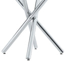 Modern Electroplated Metal Leg Bar Table with Tempered Glass Top