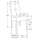 Upholstered Dining Chair Soft Padded Seat And Flared Back Design (Set of 2) - Gray