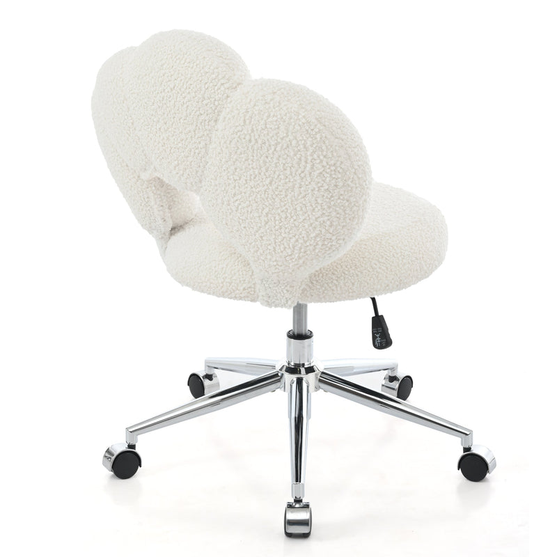 360Swivel Height Adjustable,Swivel Chair,Teddy fabric,home office chair