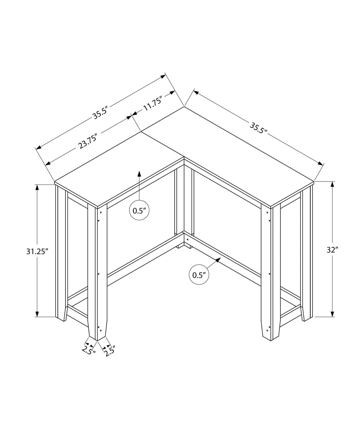 Corner Accent Console Table For Entryway, Unique Design Contemporary & Modern, photo 16 of 24