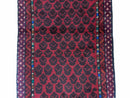 2' 8" X 4' 6" Vintage Handmade Tribal Wool Rug Balouchi Rug Afghan Rug Red Blue
