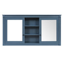 Modern Wall-Mount 2 In 1 Mirror Cabinet With Adjustable Shelves, Soft-Closing Hinges