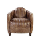 Brancaster - Grain Leather Chair - Brown by HouseOfZazla