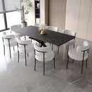 Extendable Dining Table Set With Curved Backrest Upholstered Chairs by HouseOfZazla