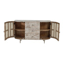 TV Console With Cane Doors - Multicolor by Unique Piece Furniture