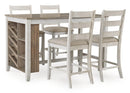 Skempton - Rectangular Counter Table With Storage - White by Unique Piece Furniture