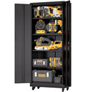 Heavy Duty Rolling Cabinet With Lock, Garage Storage Cabinet, 4 Adjustable Shelves For Tool Organization by HouseOfZazla