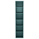 6 Tier Narrow Corner Cube Bookcase Storage, Freestanding Shelf With Open Cubes For Living Room