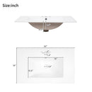 30" Bathroom Vanity with Ceramic Sink and Modern Storage Cabinet by HouseOfZazla