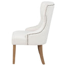 Baney Fabric Upholstered Dining Side Chair Beige and Rustic Grey