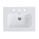 Glossy White Ceramic Integrated Sink by HouseOfZazla