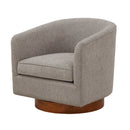 Miramar - Swivel Barrel Chair With Wooden Base by HouseOfZazla