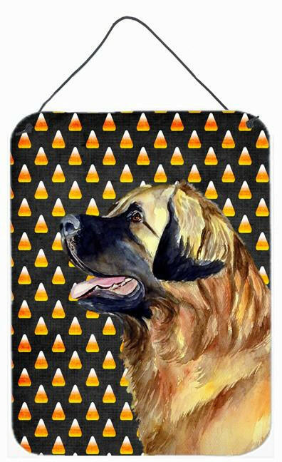 Leonberger Candy Corn Halloween Portrait Wall or Door Hanging Prints