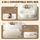 Floor Sofa With 2 Pillows, Convertible Twin Size Mattress For Living Room by HouseOfZazla