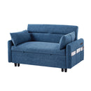 Pull Out Sleep Sofa Bed Loveseats Sofa Couch With Adjsutable Backrest, Storage Pockets, 2 Soft Pillows, USB Ports For Living Room, Bedroom, Apartment, Office by HouseOfZazla