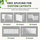 50" W x 49" H Outdoor Privacy Screen, Air Conditioner Fence, All-Weather Vinyl Privacy Fence Screens with Aluminum by HouseOfZazla