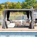 10x10 FT Outdoor Louvered Pergola with Adjustable Louvers