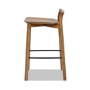 Sven - Modern Minimalist Low Back Counter Stool - Dark Brown Walnut by HouseOfZazla